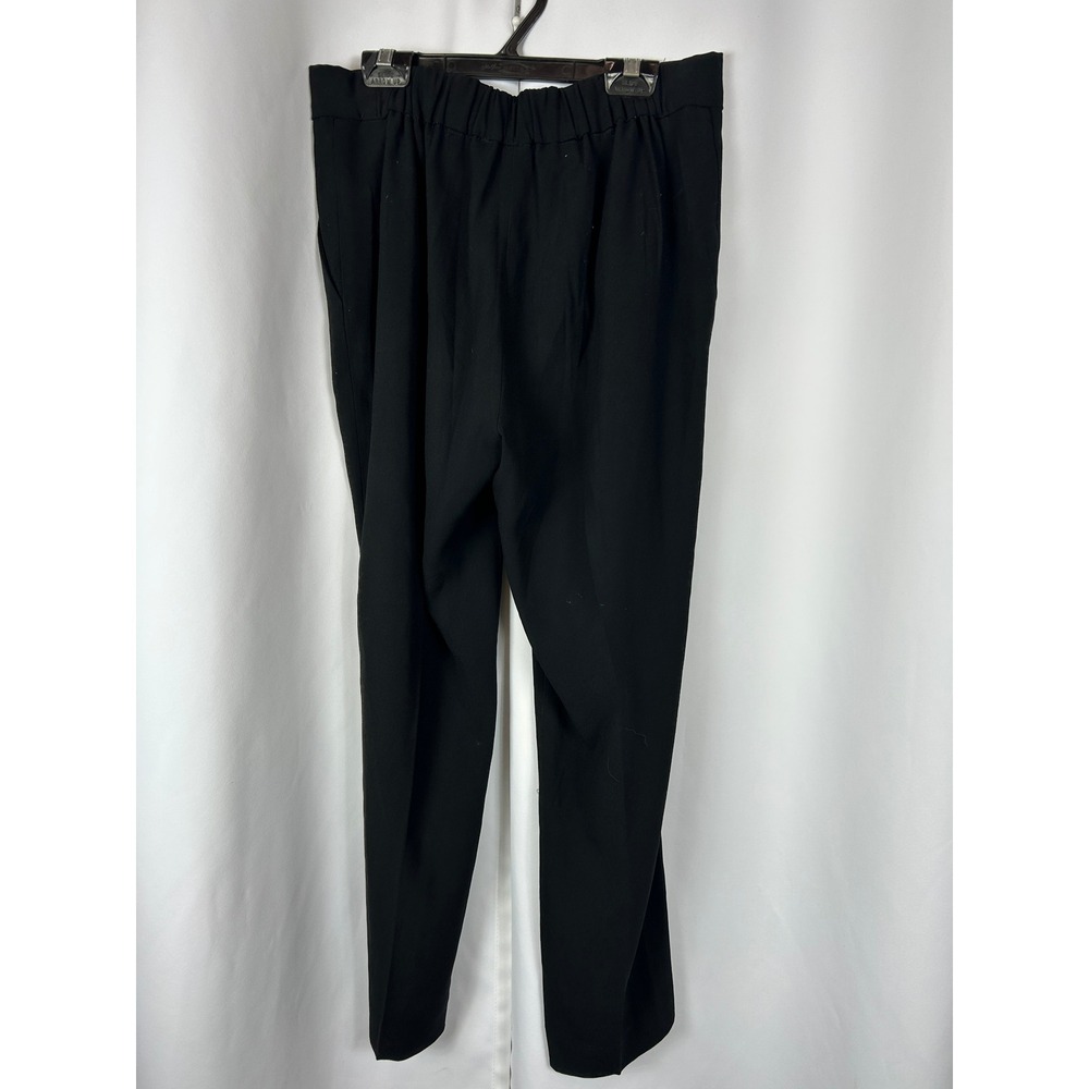 Babaton Black Office Wear Pleated High Waisted Tapered Trousers Quiet Luxury 6